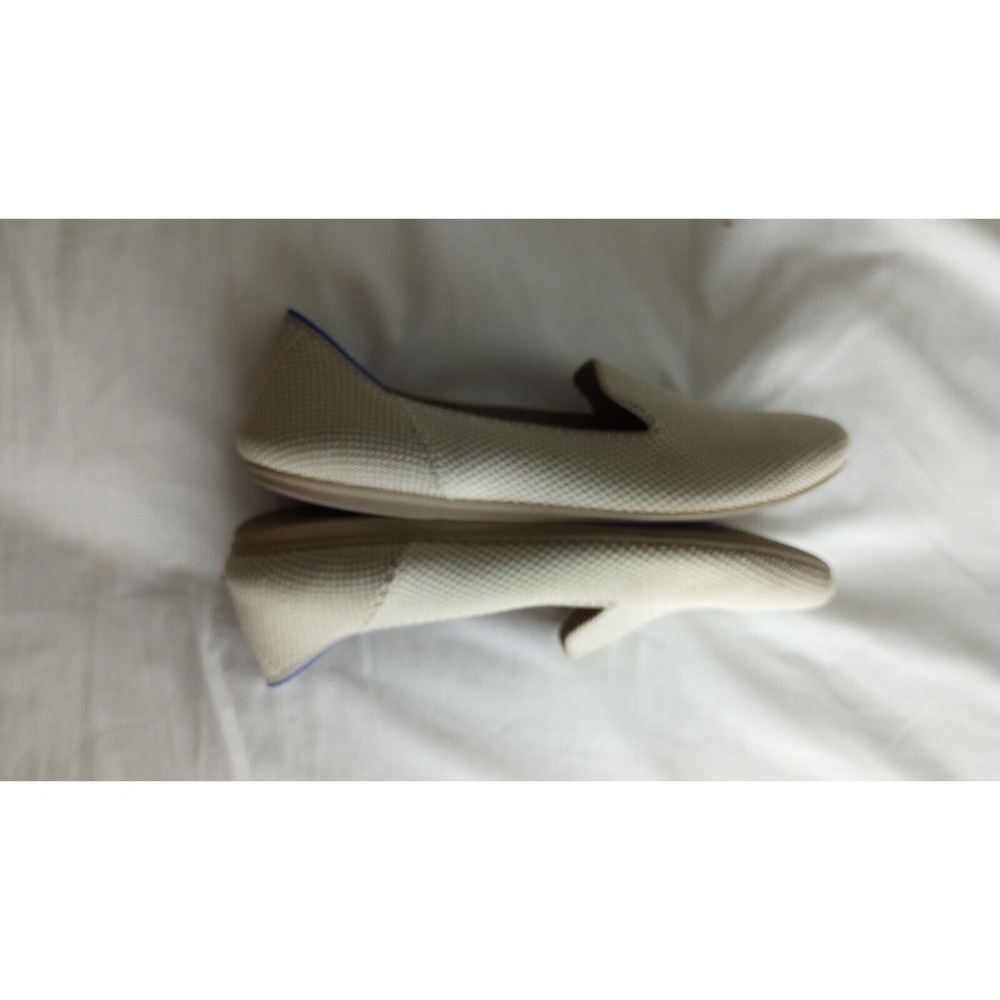 Rothys The Loafer Linen Double Stitch Beige Size W6.5 Flats Slip On - Picture 7 of 10